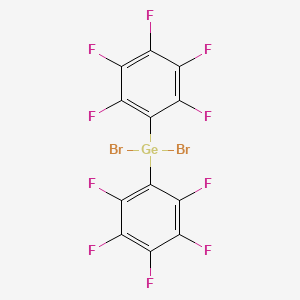 molecular formula C12Br2F10Ge B14818449 bis(Pentafluorophenyl)germanium dibromide CAS No. 10177-65-8