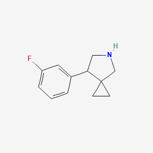 molecular formula C12H14FN B1481847 7-(3-氟苯基)-5-氮杂螺[2.4]庚烷 CAS No. 2098040-93-6