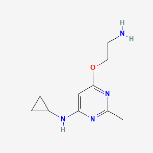 molecular formula C10H16N4O B1481851 6-(2-aminoethoxy)-N-cyclopropyl-2-methylpyrimidin-4-amine CAS No. 2097969-22-5