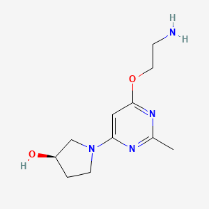 molecular formula C11H18N4O2 B1481853 (R)-1-(6-(2-aminoethoxy)-2-methylpyrimidin-4-yl)pyrrolidin-3-ol CAS No. 2098162-69-5
