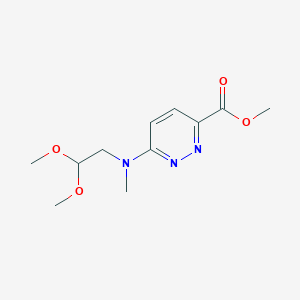 molecular formula C11H17N3O4 B1481858 Methyl 6-((2,2-dimethoxyethyl)(methyl)amino)pyridazine-3-carboxylate CAS No. 2097972-92-2