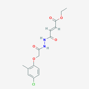 molecular formula C15H17ClN2O5 B14818651 ethyl (2E)-4-{2-[(4-chloro-2-methylphenoxy)acetyl]hydrazinyl}-4-oxobut-2-enoate 