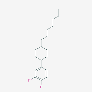 molecular formula C19H28F2 B148187 1,2-Difluoro-4-(4-heptylcyclohexyl)benzene CAS No. 139136-72-4