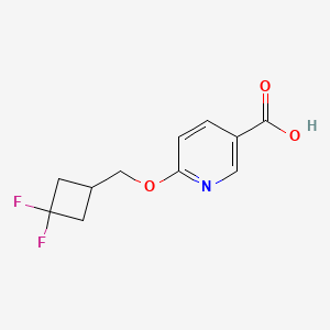 molecular formula C11H11F2NO3 B1481870 6-((3,3-Difluorocyclobutyl)methoxy)nicotinic acid CAS No. 2097964-30-0