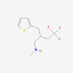 molecular formula C10H14F3NS B1481874 4,4,4-三氟-N-甲基-2-(噻吩-2-基甲基)丁-1-胺 CAS No. 2098105-54-3
