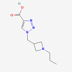 molecular formula C10H16N4O2 B1481876 1-((1-propylazetidin-3-yl)methyl)-1H-1,2,3-triazole-4-carboxylic acid CAS No. 2091588-71-3