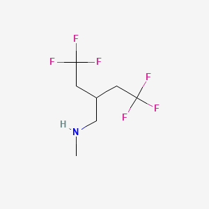 molecular formula C7H11F6N B1481879 4,4,4-trifluoro-N-methyl-2-(2,2,2-trifluoroethyl)butan-1-amine CAS No. 2098129-37-2