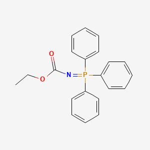 molecular formula C21H20NO2P B14818815 Carbamic acid, (triphenylphosphoranylidene)-, ethyl ester CAS No. 17437-51-3