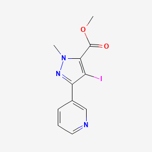molecular formula C11H10IN3O2 B1481890 methyl 4-iodo-1-methyl-3-(pyridin-3-yl)-1H-pyrazole-5-carboxylate CAS No. 2098132-58-0