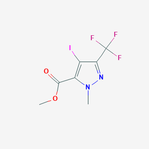 molecular formula C7H6F3IN2O2 B1481892 methyl 4-iodo-1-methyl-3-(trifluoromethyl)-1H-pyrazole-5-carboxylate CAS No. 2092491-95-5