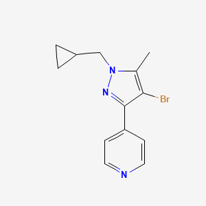 molecular formula C13H14BrN3 B1481899 4-(4-bromo-1-(cyclopropylmethyl)-5-methyl-1H-pyrazol-3-yl)pyridine CAS No. 2098136-23-1