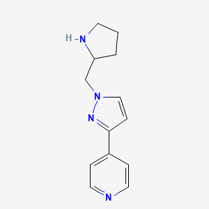 molecular formula C13H16N4 B1481903 4-(1-(pyrrolidin-2-ylmethyl)-1H-pyrazol-3-yl)pyridine CAS No. 2098109-60-3