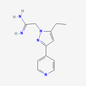 molecular formula C12H15N5 B1481904 2-(5-乙基-3-(吡啶-4-基)-1H-吡唑-1-基)乙酰胺 CAS No. 2098132-92-2