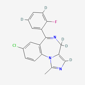 molecular formula C18H13ClFN3 B14819052 Midazolam-d5 (Major) 