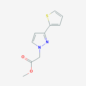 molecular formula C10H10N2O2S B1481909 methyl 2-(3-(thiophen-2-yl)-1H-pyrazol-1-yl)acetate CAS No. 2098132-97-7