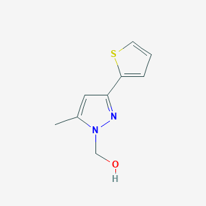 molecular formula C9H10N2OS B1481910 (5-methyl-3-(thiophen-2-yl)-1H-pyrazol-1-yl)methanol CAS No. 2092225-95-9