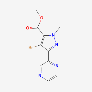 molecular formula C10H9BrN4O2 B1481913 methyl 4-bromo-1-methyl-3-(pyrazin-2-yl)-1H-pyrazole-5-carboxylate CAS No. 2098074-42-9
