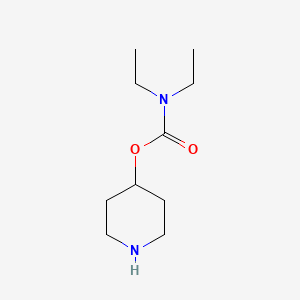 molecular formula C10H20N2O2 B14819154 Piperidin-4-yl diethylcarbamate 