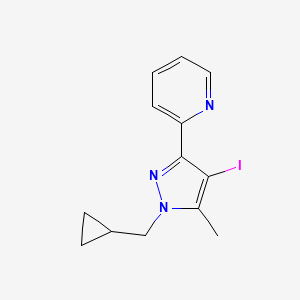 molecular formula C13H14IN3 B1481919 2-(1-(cyclopropylmethyl)-4-iodo-5-methyl-1H-pyrazol-3-yl)pyridine CAS No. 2098107-97-0