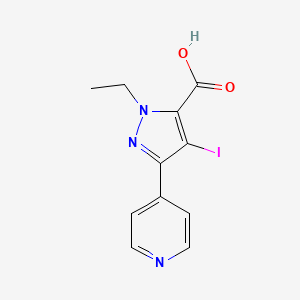 1-ethyl-4-iodo-3-(pyridin-4-yl)-1H-pyrazole-5-carboxylic acid