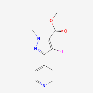 molecular formula C11H10IN3O2 B1481923 methyl 4-iodo-1-methyl-3-(pyridin-4-yl)-1H-pyrazole-5-carboxylate CAS No. 2098074-89-4