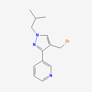 molecular formula C13H16BrN3 B1481926 3-(4-(溴甲基)-1-异丁基-1H-吡唑-3-基)吡啶 CAS No. 2097963-83-0