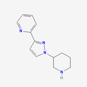 molecular formula C13H16N4 B1481933 2-(1-(piperidin-3-yl)-1H-pyrazol-3-yl)pyridine CAS No. 2098076-30-1