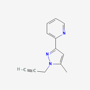 molecular formula C12H11N3 B1481938 2-(5-methyl-1-(prop-2-yn-1-yl)-1H-pyrazol-3-yl)pyridine CAS No. 2098045-55-5