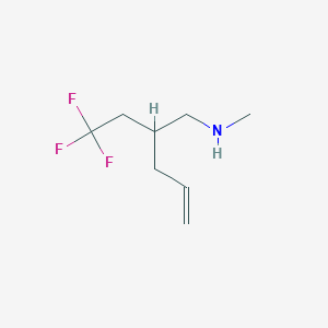 molecular formula C8H14F3N B1481944 N-methyl-2-(2,2,2-trifluoroethyl)pent-4-en-1-amine CAS No. 1998404-07-1