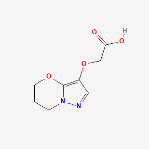 molecular formula C8H10N2O4 B1481946 2-((6,7-dihydro-5H-pyrazolo[5,1-b][1,3]oxazin-3-yl)oxy)acetic acid CAS No. 2092529-56-9