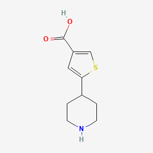 molecular formula C10H13NO2S B1481947 5-(Piperidin-4-yl)thiophene-3-carboxylic acid CAS No. 2097964-41-3