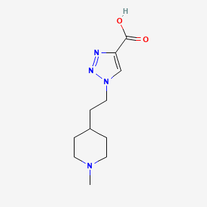 molecular formula C11H18N4O2 B1481949 1-(2-(1-methylpiperidin-4-yl)ethyl)-1H-1,2,3-triazole-4-carboxylic acid CAS No. 2098117-92-9