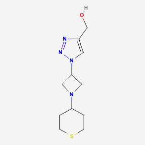 molecular formula C11H18N4OS B1481963 (1-(1-(tetrahydro-2H-thiopyran-4-yl)azetidin-3-yl)-1H-1,2,3-triazol-4-yl)methanol CAS No. 2097964-90-2