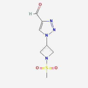 molecular formula C7H10N4O3S B1481964 1-(1-(methylsulfonyl)azetidin-3-yl)-1H-1,2,3-triazole-4-carbaldehyde CAS No. 2090314-17-1
