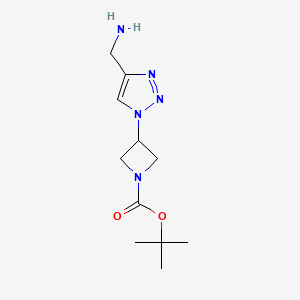 molecular formula C11H19N5O2 B1481965 叔丁基 3-(4-(氨甲基)-1H-1,2,3-三唑-1-基)氮杂环丁烷-1-甲酸酯 CAS No. 2098123-53-4