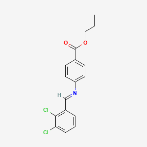 molecular formula C17H15Cl2NO2 B14819711 propyl 4-{[(E)-(2,3-dichlorophenyl)methylidene]amino}benzoate 