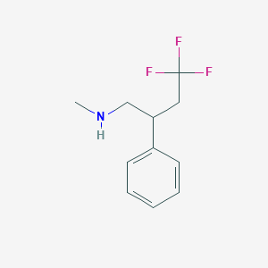 molecular formula C11H14F3N B1481993 4,4,4-trifluoro-N-metil-2-fenilbutan-1-amina CAS No. 2018706-49-3