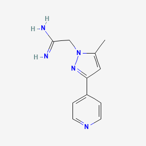 molecular formula C11H13N5 B1482009 2-(5-methyl-3-(pyridin-4-yl)-1H-pyrazol-1-yl)acetimidamide CAS No. 2098070-54-1