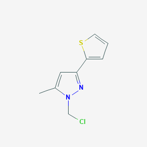 molecular formula C9H9ClN2S B1482015 1-(chloromethyl)-5-methyl-3-(thiophen-2-yl)-1H-pyrazole CAS No. 2092250-05-8