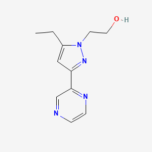 B1482041 2-(5-ethyl-3-(pyrazin-2-yl)-1H-pyrazol-1-yl)ethan-1-ol CAS No. 2098110-40-6
