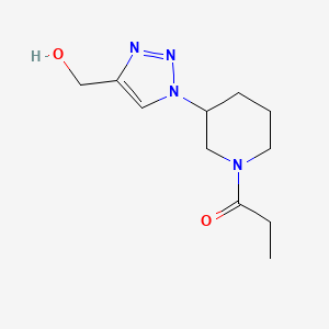 B1482051 1-(3-(4-(hydroxymethyl)-1H-1,2,3-triazol-1-yl)piperidin-1-yl)propan-1-one CAS No. 2098120-72-8