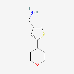 B1482056 (5-(tetrahydro-2H-pyran-4-yl)thiophen-3-yl)methanamine CAS No. 2090313-58-7