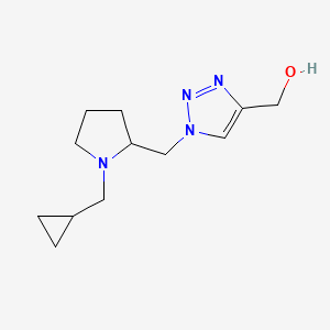 B1482061 (1-((1-(cyclopropylmethyl)pyrrolidin-2-yl)methyl)-1H-1,2,3-triazol-4-yl)methanol CAS No. 2098121-98-1