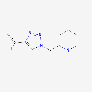 molecular formula C10H16N4O B1482084 1-((1-methylpiperidin-2-yl)methyl)-1H-1,2,3-triazole-4-carbaldehyde CAS No. 2091715-50-1
