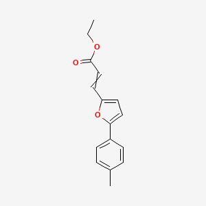 molecular formula C16H16O3 B14820873 Ethyl 3-[5-(4-methylphenyl)furan-2-yl]prop-2-enoate 