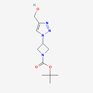 molecular formula C11H18N4O3 B1482088 tert-butyl 3-(4-(hydroxymethyl)-1H-1,2,3-triazol-1-yl)azetidine-1-carboxylate CAS No. 2098133-43-6