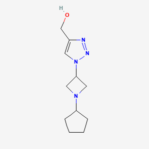molecular formula C11H18N4O B1482091 (1-(1-cyclopentylazetidin-3-yl)-1H-1,2,3-triazol-4-yl)methanol CAS No. 2098120-64-8