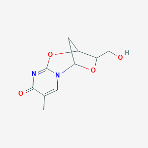 molecular formula C₁₀H₁₂N₂O₄ B014821 3-(羟甲基)-8-甲基-2,3-二氢-9H-2,5-甲烷吡啶并[2,1-b][1,5,3]二噁杂环庚-9-酮 CAS No. 15981-92-7