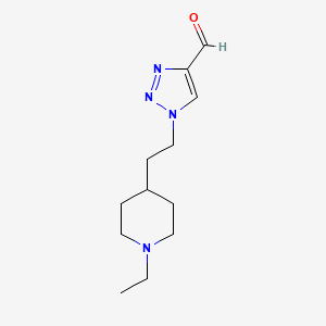 molecular formula C12H20N4O B1482101 1-(2-(1-ethylpiperidin-4-yl)ethyl)-1H-1,2,3-triazole-4-carbaldehyde CAS No. 1175146-82-3