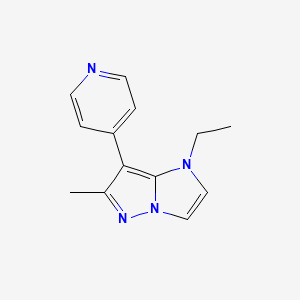 molecular formula C13H14N4 B1482116 1-乙基-6-甲基-7-(吡啶-4-基)-1H-咪唑并[1,2-b]吡唑 CAS No. 2098057-25-9